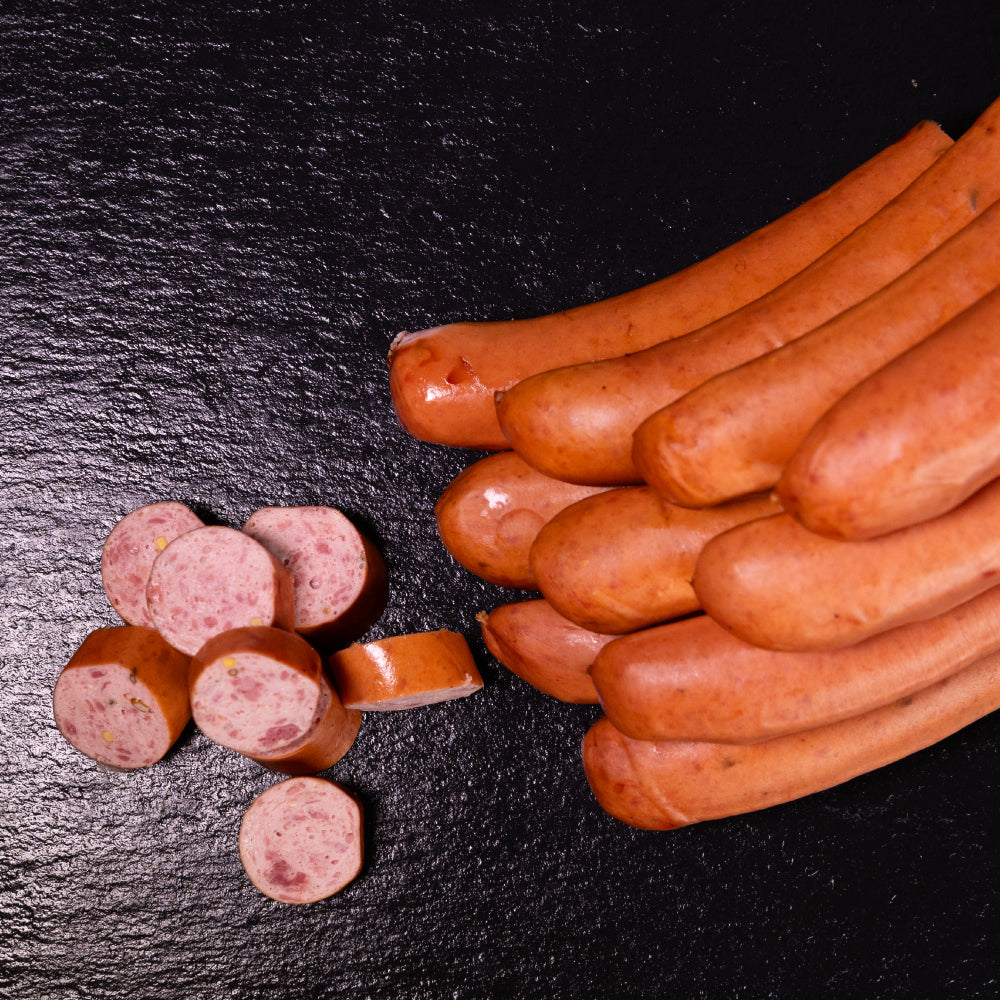 Rinderkrakauer mit Einlage und Senfkörnern